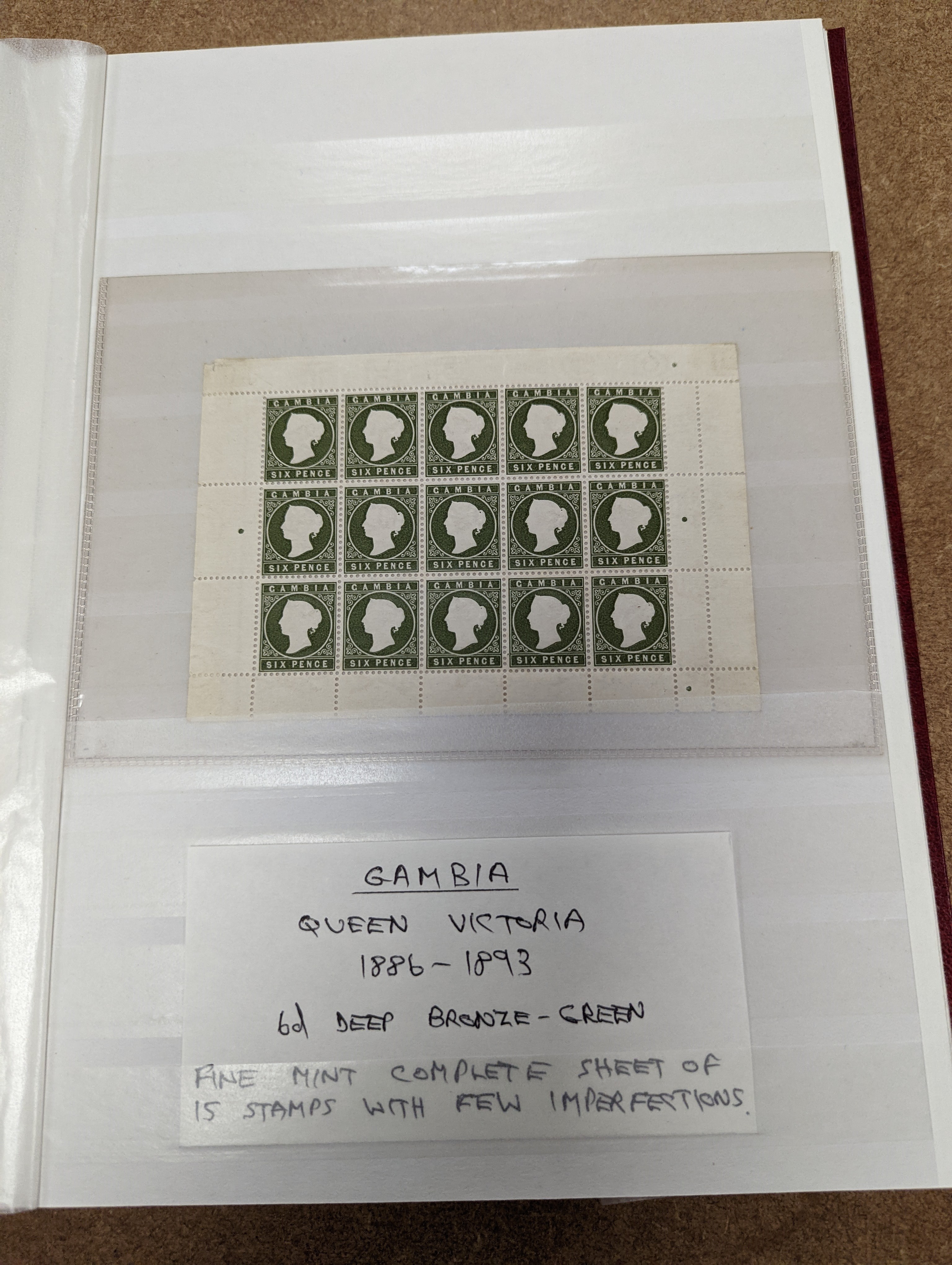British Commonwealth stamps in stock book with Ascension 1922 set overprinted specimen, 1924 set mint, Bahamas, Barbados Britannia Heads, Cyprus 1928 anniversary set- £1 mint, Falkland 1s. 1878 1d claret mint (and certif